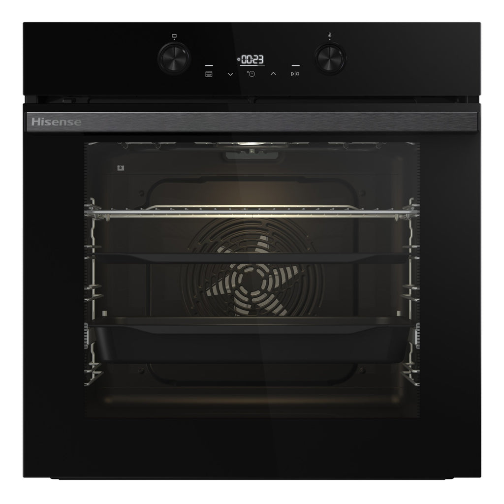 Four encastrable HISENSE BI64223EPBG - Pyrolyse - Chaleur pulsée - Rails télescopiques - Mode Pizza 300°C - Air Fry