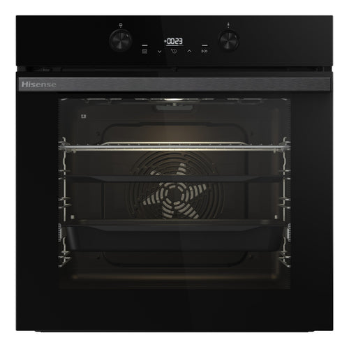 Four encastrable HISENSE BI64223EPBG - Pyrolyse - Chaleur pulsée - Rails télescopiques - Mode Pizza 300°C - Air Fry
