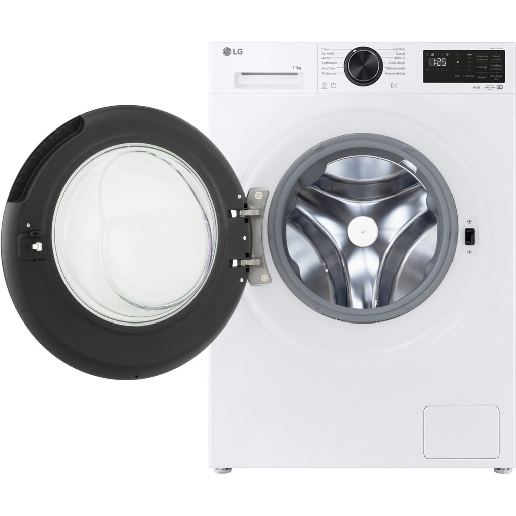 Lave linge hublot LG F14XN55BWS - 11 kg - 1400 tr/min - Classe A - Moteur direct drive - Connecté wifi