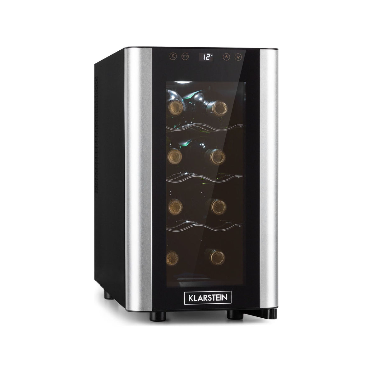 Cave à vin de service KLARSTEIN Reserva 8 Slim Uno - Inox Reconditionné
