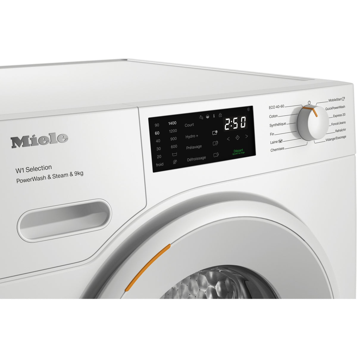 Lave linge hublot MIELE WSD 383 WCS - 9 kg - 1400 tr/min - Classe A - Moteur induction - Connecté wifi