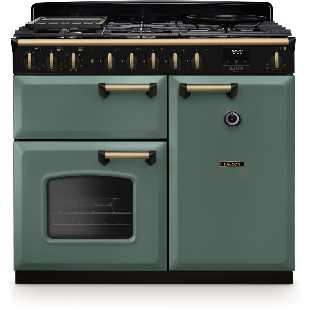 Piano de cuisson gaz FALCON NGC TAB GAZ 100 CM VERT MINERAL LAITON A