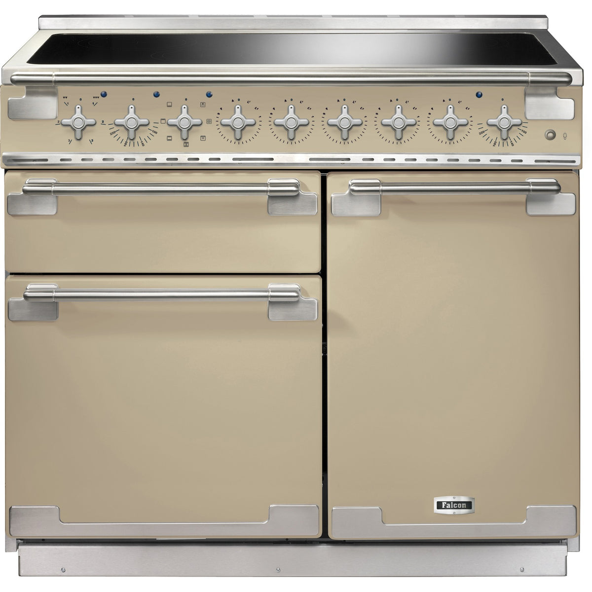Piano de cuisson induction FALCON ELISE TAB IND 100 CM CREME NICKEL BROSS