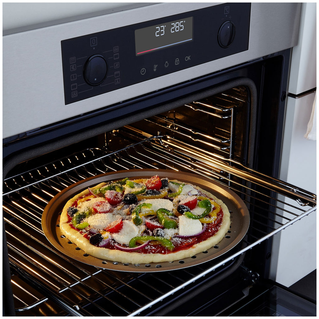 Four encastrable ESSENTIELB EFMP 105i2 - Pyrolyse - Chaleur pulsée - Porte froide - Rails télescopiques + Micro ondes grill encastrable ESSENTIELB EMEG253n Grill