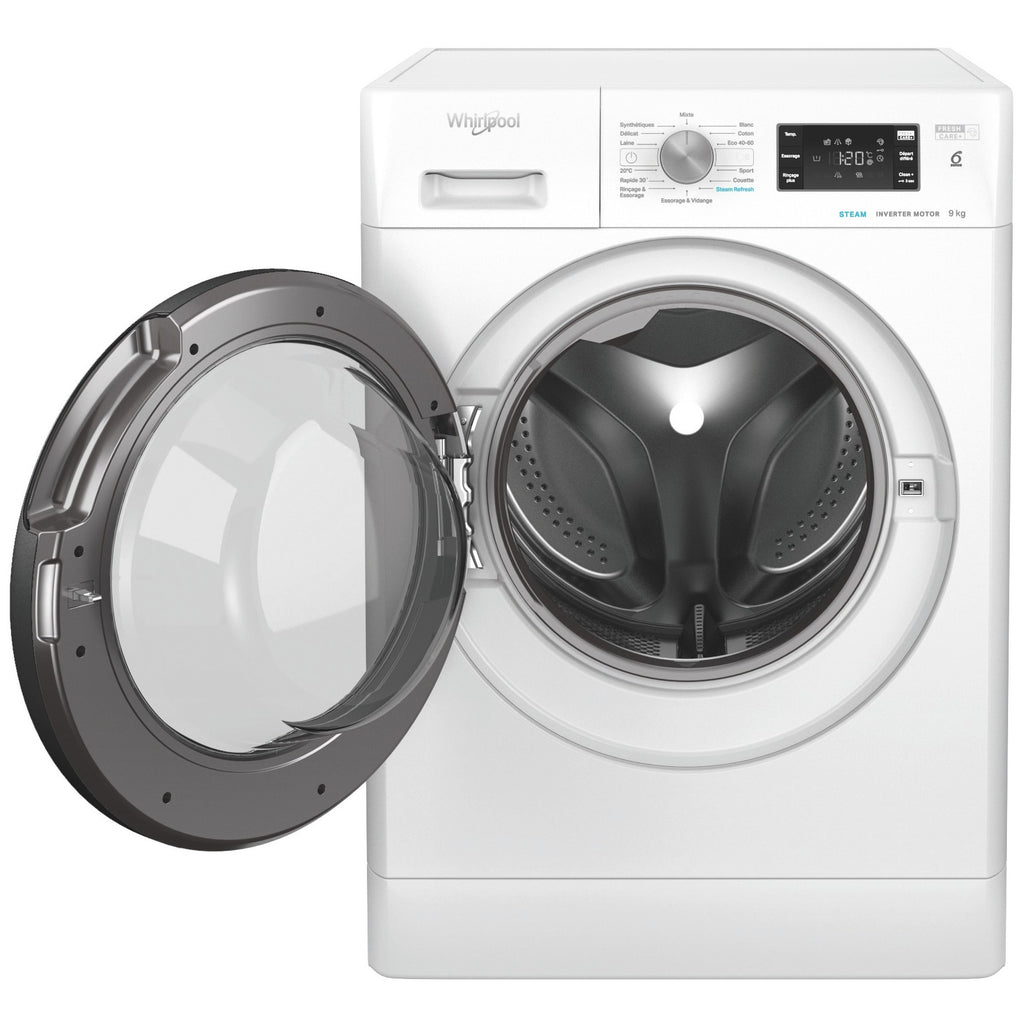 Lave linge hublot WHIRLPOOL FFBP9489BVFR - 9 kg - 1400 tr/min - Classe A - Moteur induction