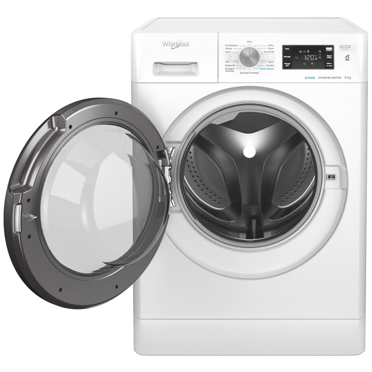 Lave linge hublot WHIRLPOOL FFBP9489BVFR - 9 kg - 1400 tr/min - Classe A - Moteur induction