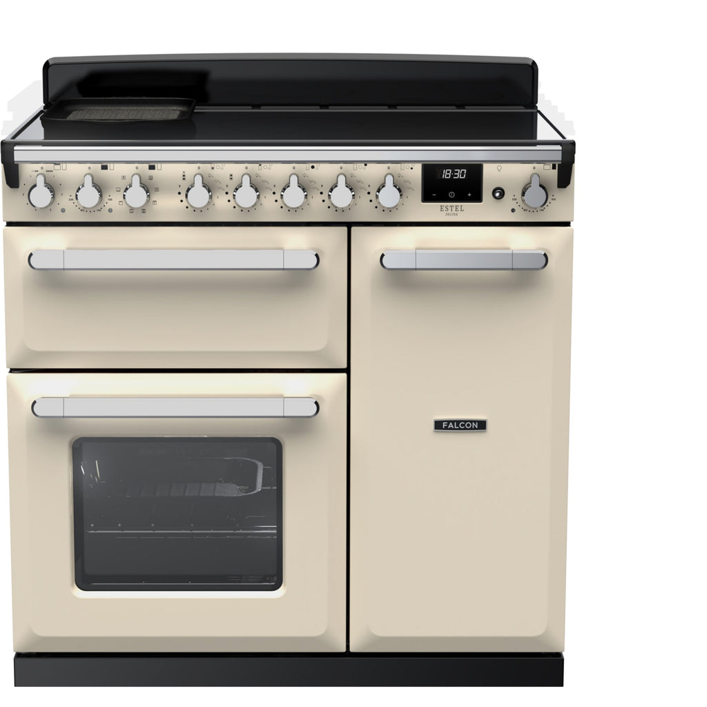 Piano de cuisson induction FALCON ESTEL DELUXE TAB IND 90 CM CREME PASTEL