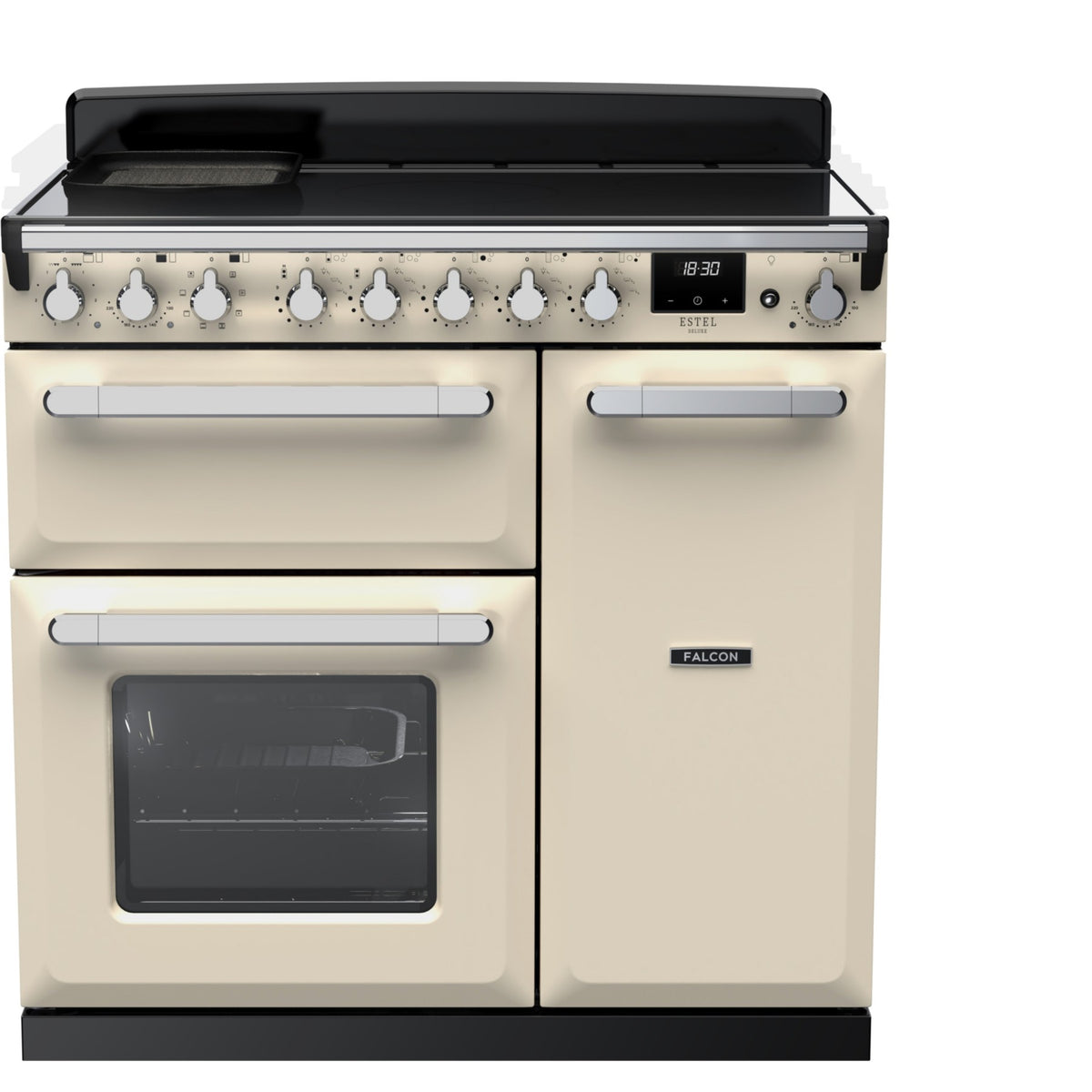 Piano de cuisson induction FALCON ESTEL DELUXE TAB IND 90 CM CREME PASTEL