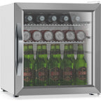 Mini réfrigérateur KLARSTEIN Beersafe porte vitrée 44x48cm LED Argent