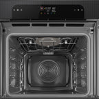 Four micro onde combiné SMEG SO6202M2B - Combiné micro-ondes - Hydrolyse - Porte froide - Rails télescopiques