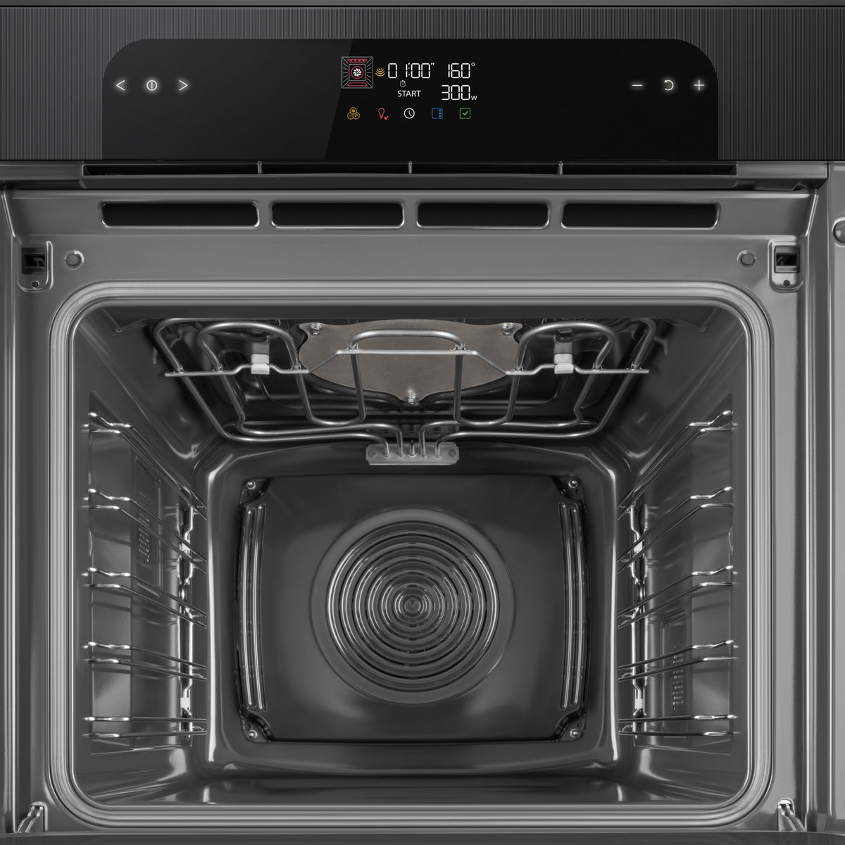Four micro onde combiné SMEG SO6202M2B - Combiné micro-ondes - Hydrolyse - Porte froide - Rails télescopiques