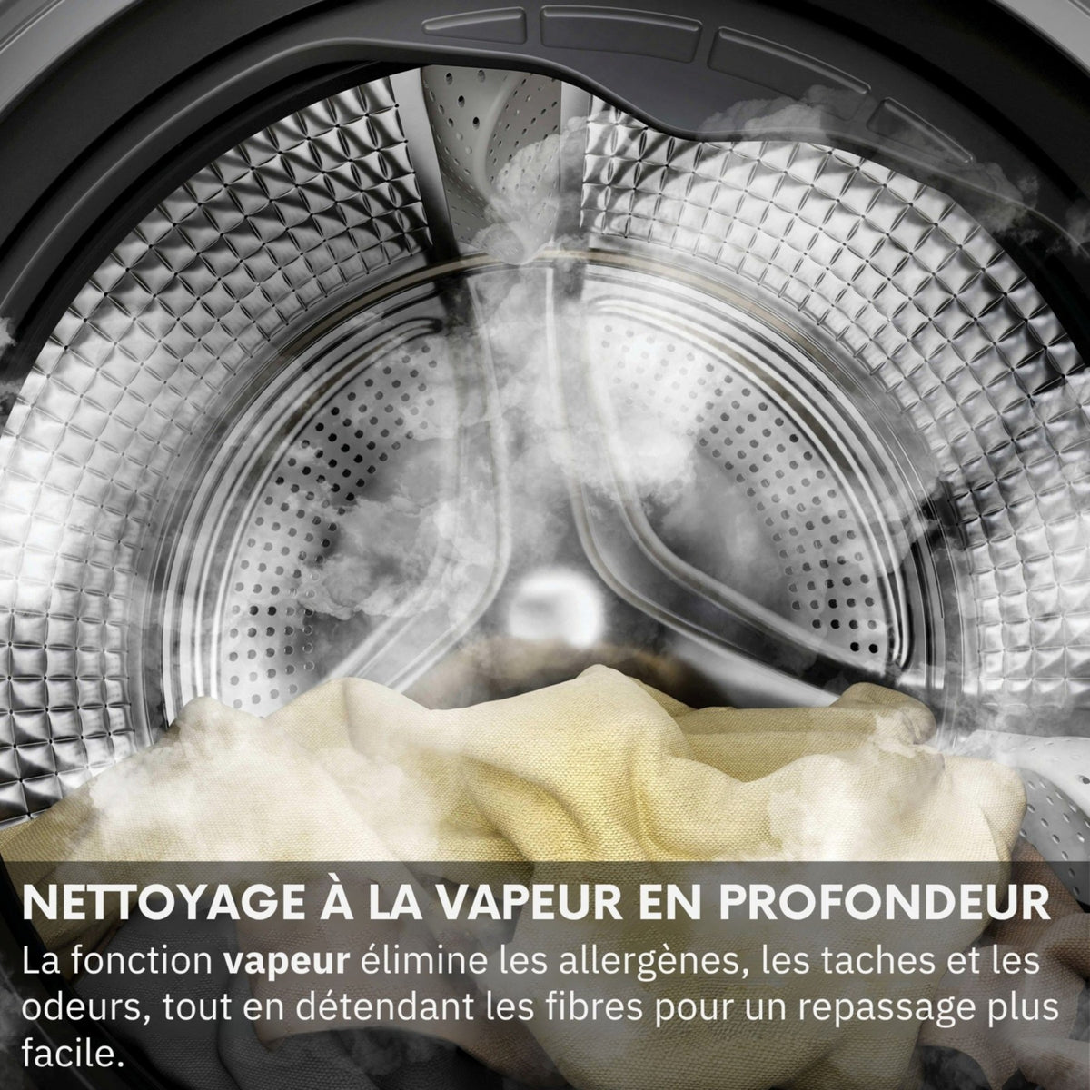 Lave linge hublot encastrable HAIER HWB100-B14858U-S - 10 kg - 1400 tr/min - Classe A - Moteur induction - Connecté