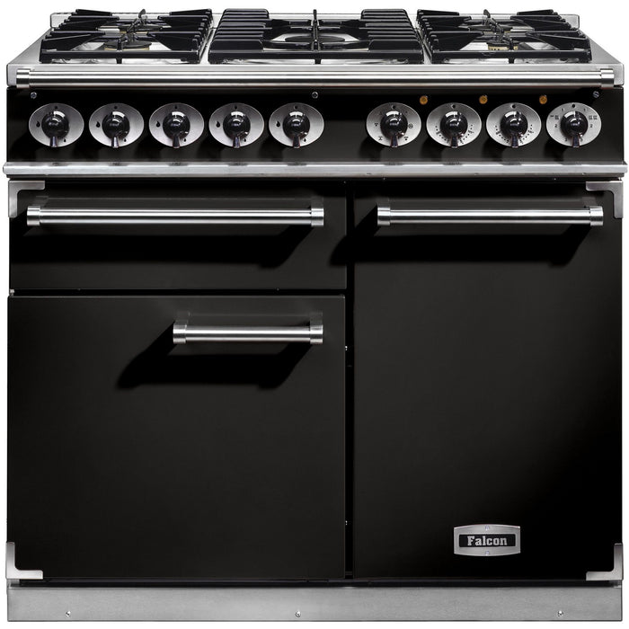 Piano de cuisson gaz FALCON Semi Pro DELUXE 100 NOIR CHROME