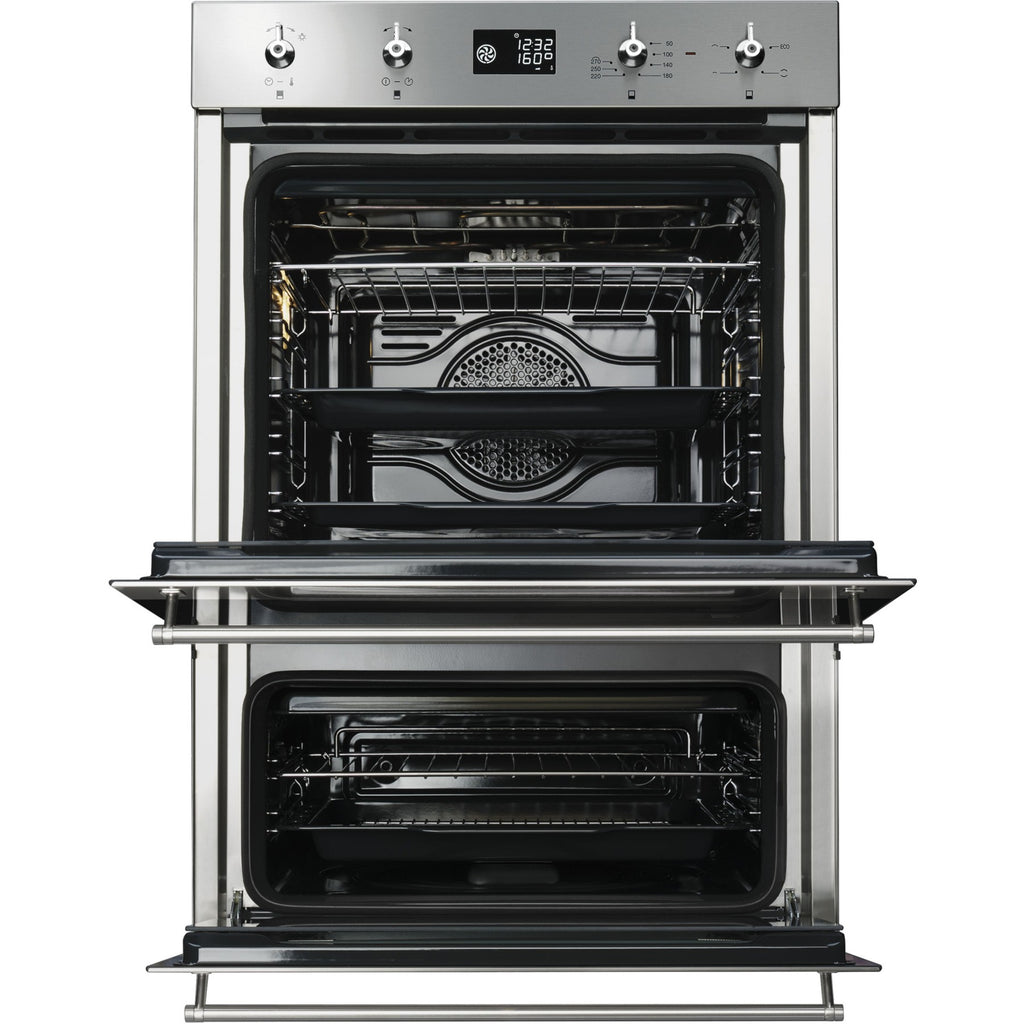 Four encastrable SMEG DOSP6390X - Pyrolyse - Double cavité - Porte froide - Rails télescopiques