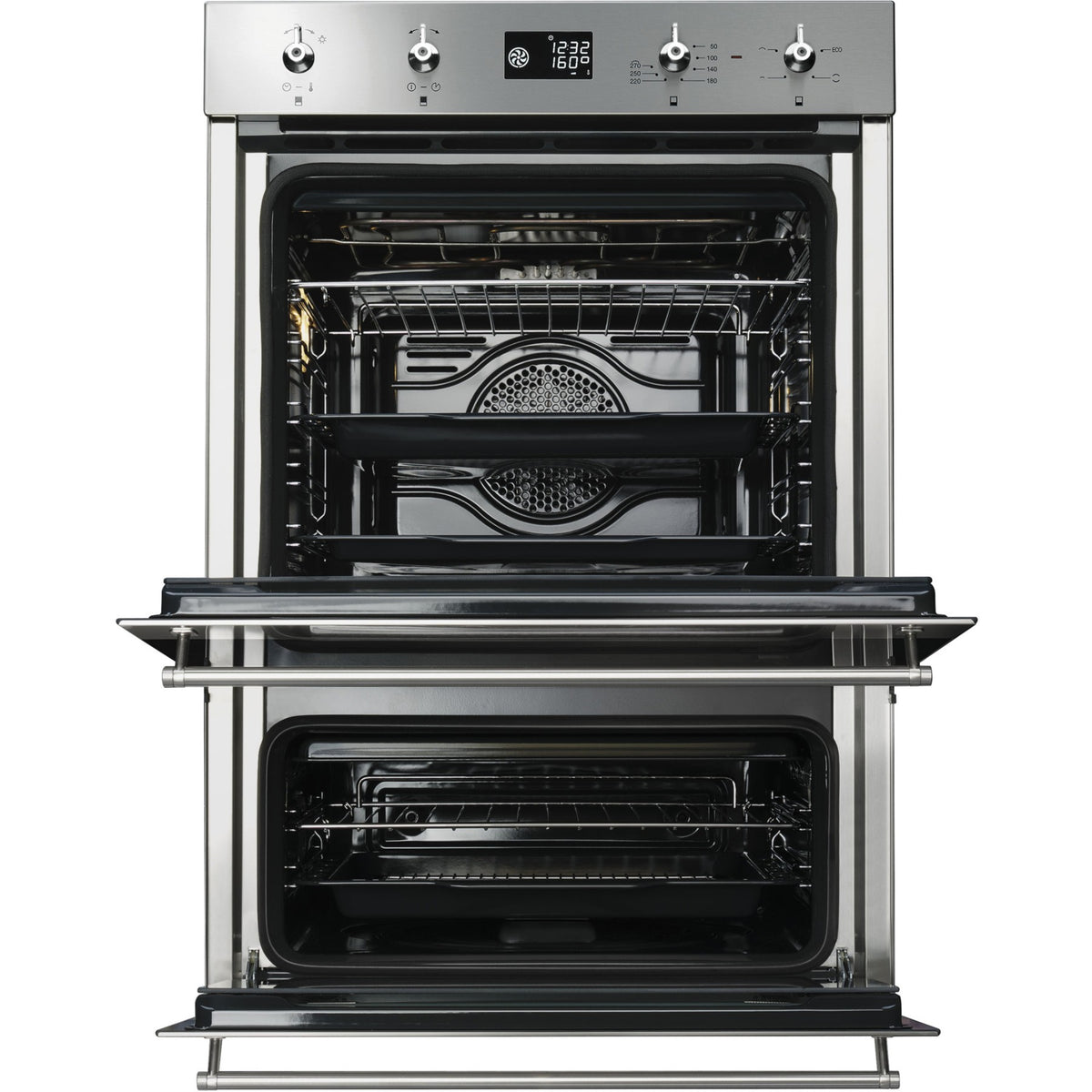 Four encastrable SMEG DOSP6390X - Pyrolyse - Double cavité - Porte froide - Rails télescopiques