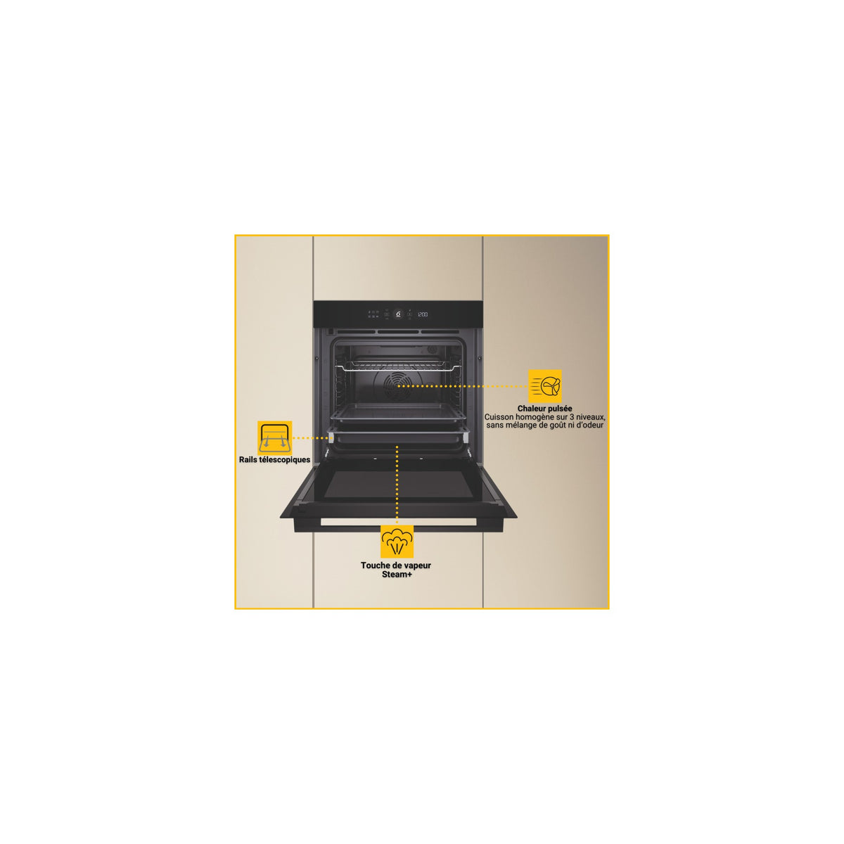 Four encastrable fonction vapeur WHIRLPOOL WK5BAFS81PM1S