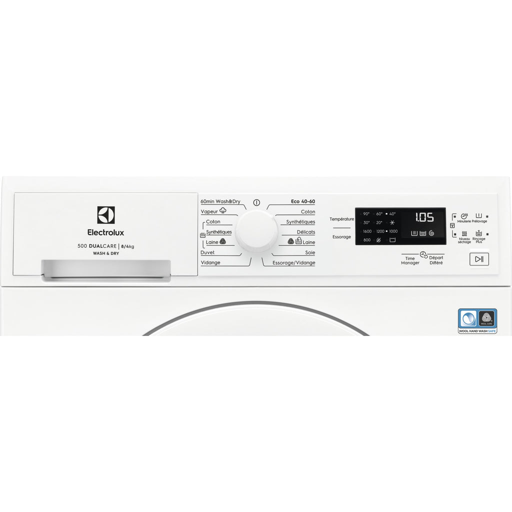 Lave linge séchant hublot ELECTROLUX EWW1685DA - 8/4 kg - 1600 tr/min - Classe D - Moteur induction