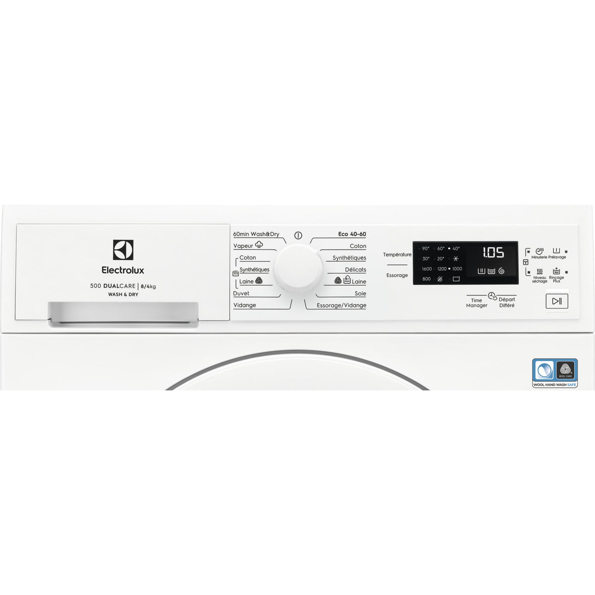 Lave linge séchant hublot ELECTROLUX EWW1685DA - 8/4 kg - 1600 tr/min - Classe D - Moteur induction