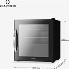 Mini réfrigérateur KLARSTEIN Beersafe porte miroir 44x48cm LED Noir