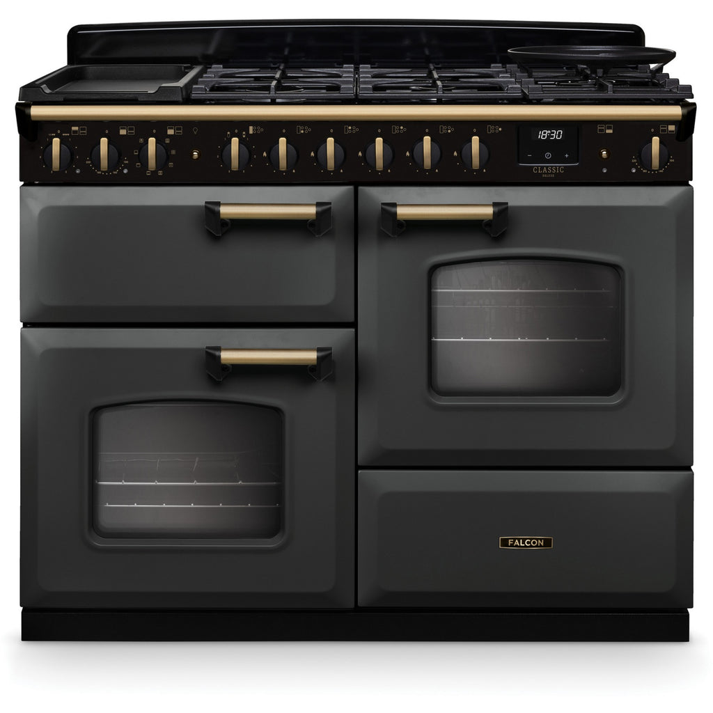 Piano de cuisson mixte FALCON NGC TAB MIX 110 CM ARDOISE LAITON ANTIQU