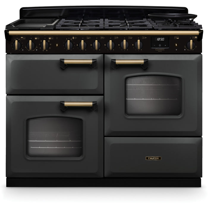 Piano de cuisson mixte FALCON NGC TAB MIX 110 CM ARDOISE LAITON ANTIQU