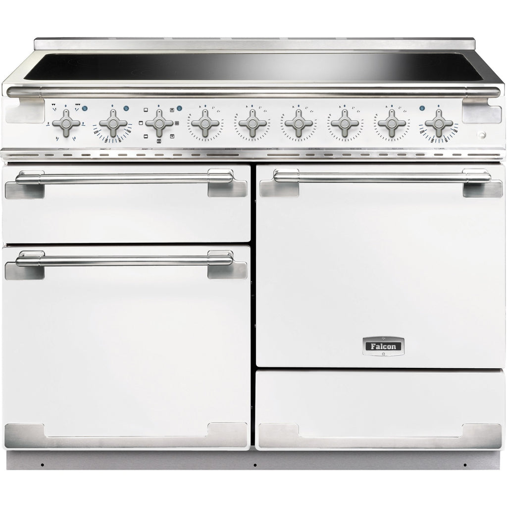 Piano de cuisson induction FALCON ELISE 110 BLANC NICKEL BROSSÉ