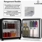 Mini réfrigérateur KLARSTEIN Audrey Evo 43L rétro compact 0-10°C noir