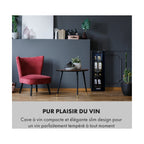 Cave à vin de service KLARSTEIN Shiraz 12 Slim Uno - Noir
