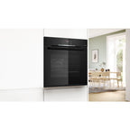 Four encastrable BOSCH HBA372BB4 - Chaleur pulsée - Hydrolyse - Pyrolyse - Porte froide - Mode Friture Sans Huile Air Fry