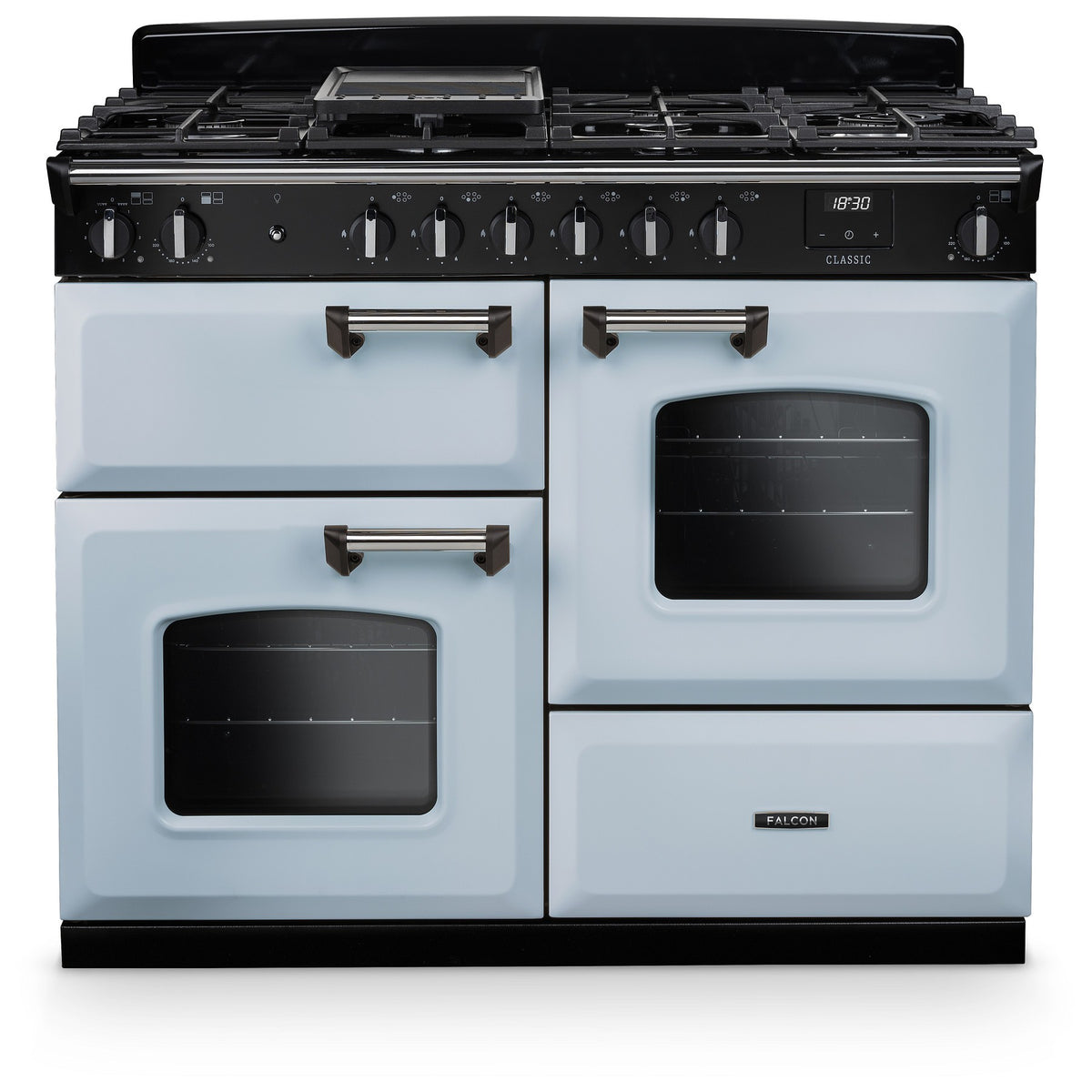 Piano de cuisson gaz FALCON NGC OC TAB GAZ 110 CM BLEU PASTEL CHROME