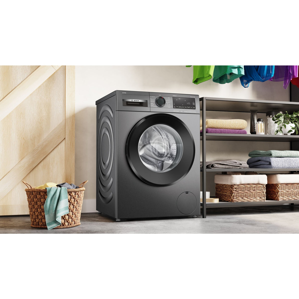 Lave linge hublot BOSCH WGG244FRFR - 9 kg - 1351 tr/min - Classe A - Moteur induction - Autodosage - Noir - SERENITY