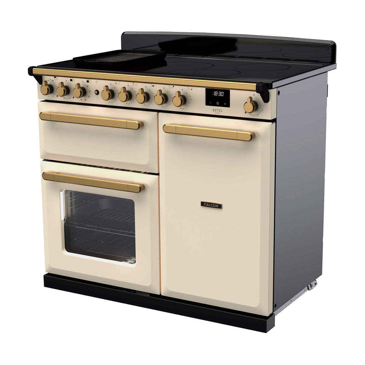 Piano de cuisson induction FALCON ESTEL DELUXE TAB IND 100 CM CREME PASTEL