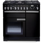 Piano de cuisson gaz FALCON PRO DELUX90 MIXT NOIR/CHROME