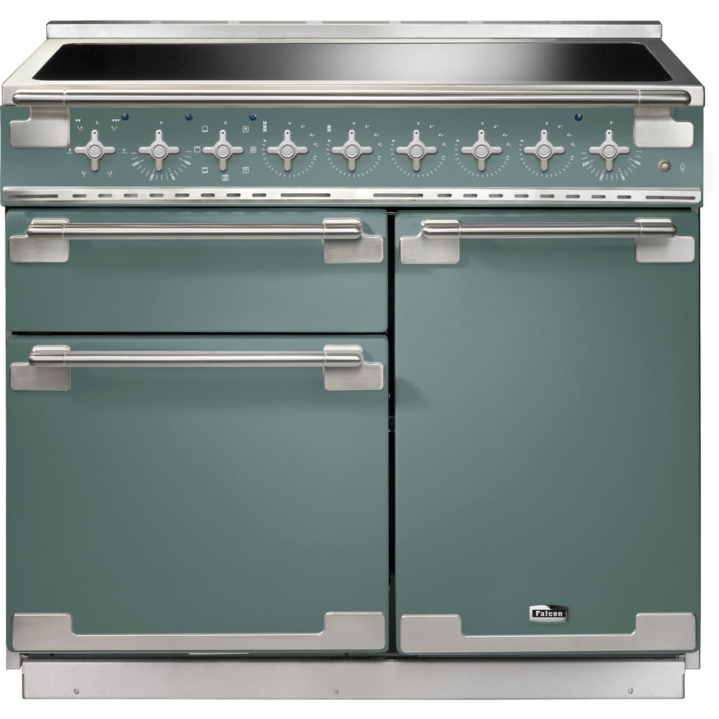Piano de cuisson induction FALCON ELISE 100 VERT MINERAL MAT NICKEL BROSSÉ