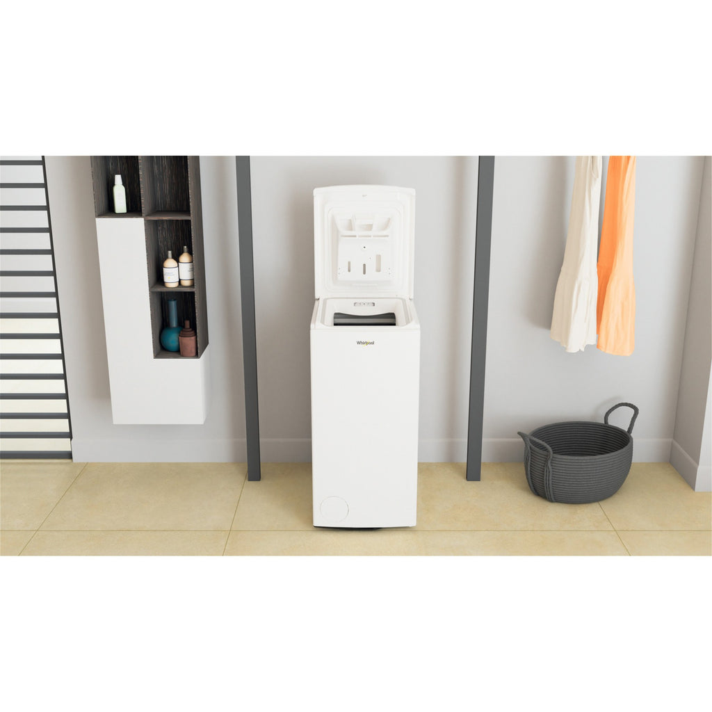 Lave linge top WHIRLPOOL ZENTDLRBX6252BSFR/N - 6 kg - 1200 tr/min - Classe B - Moteur induction sans courroie - Silence Reconditionné