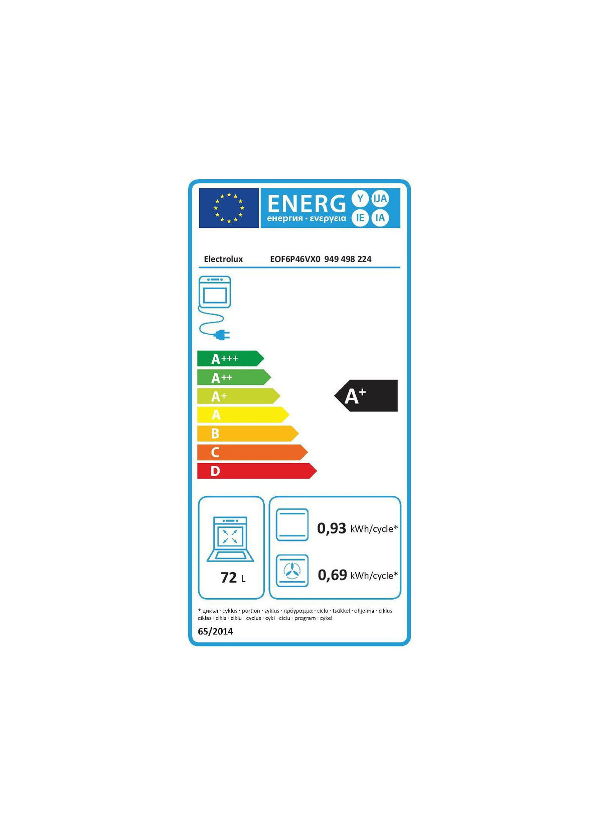 Four encastrable ELECTROLUX EOF6P46VX0 - Chaleur tournante pulsée - Pyrolyse