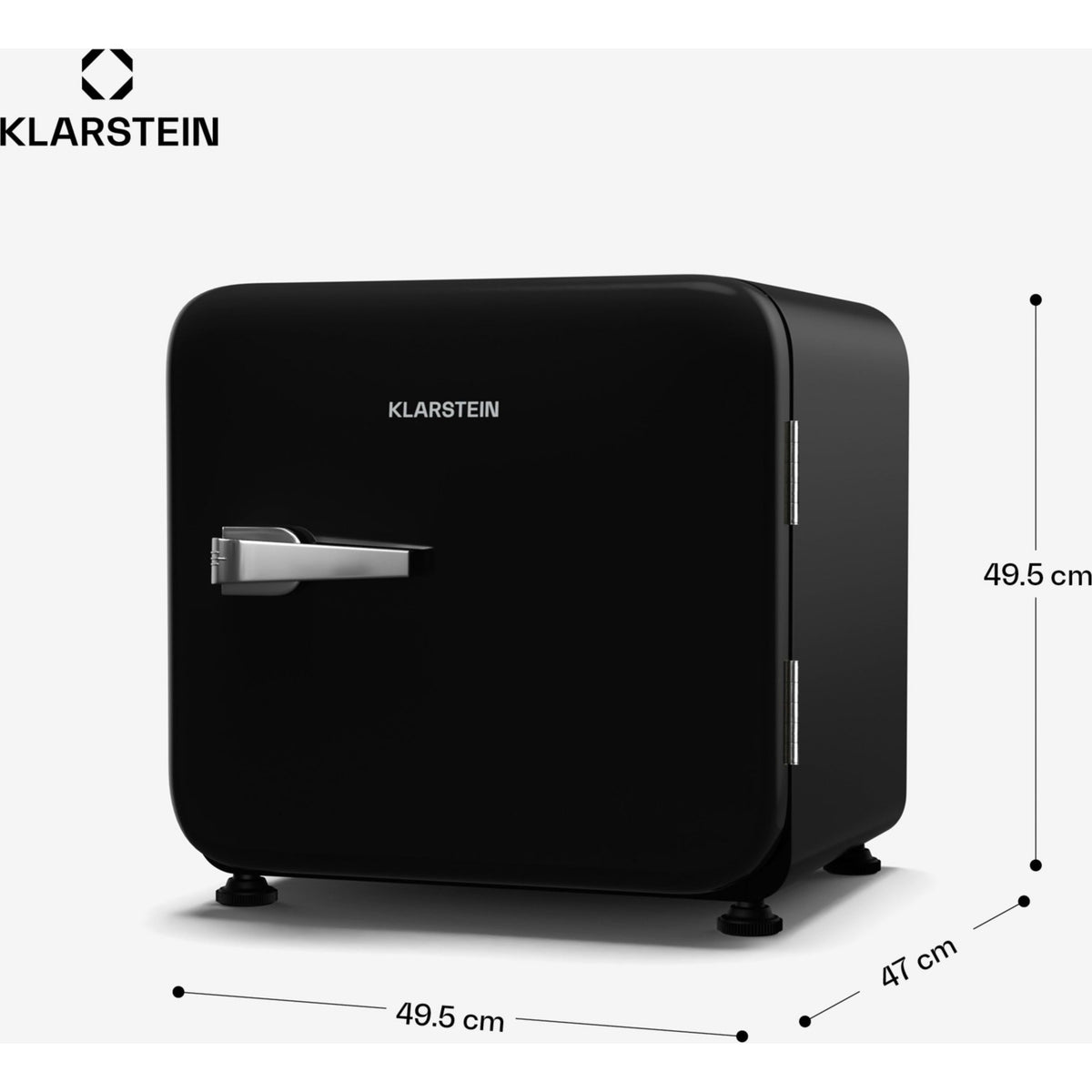 Mini réfrigérateur KLARSTEIN Audrey Evo 43L rétro compact 0-10°C noir