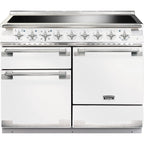 Piano de cuisson induction FALCON ELISE 110 BLANC NICKEL BROSSÉ