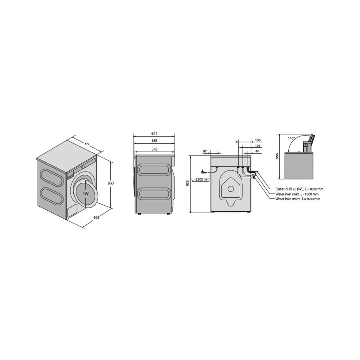 Lave linge hublot ASKO W7096XG