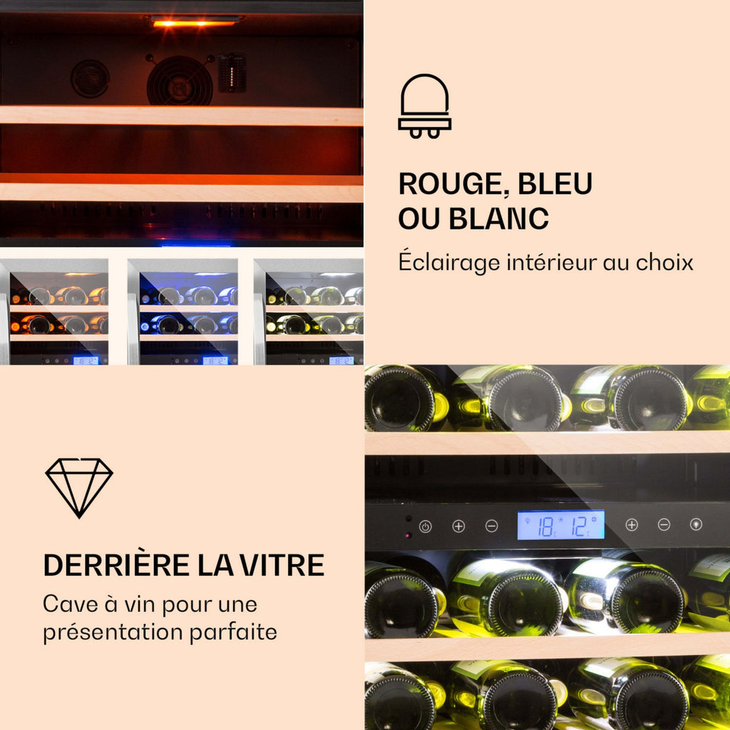 Cave à vin de service KLARSTEIN Vinovilla Duo encastrable 43 bouteilles