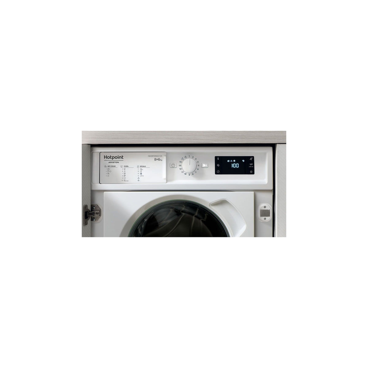 Lave linge séchant hublot encastrable HOTPOINT BIWDHG861485EU