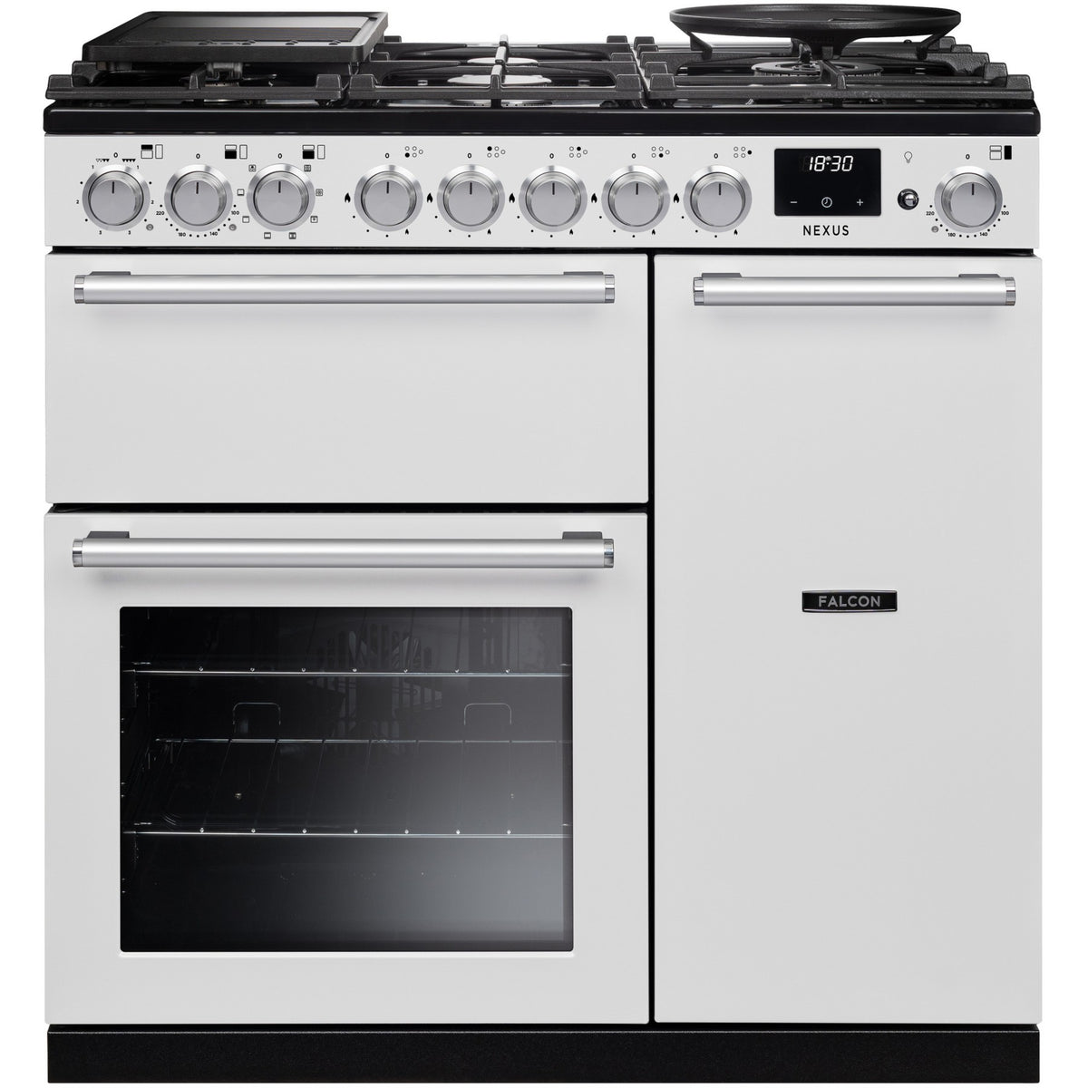 Piano de cuisson gaz FALCON NEXUS NGC TAB GAZ 90 CM BLANC CHROME