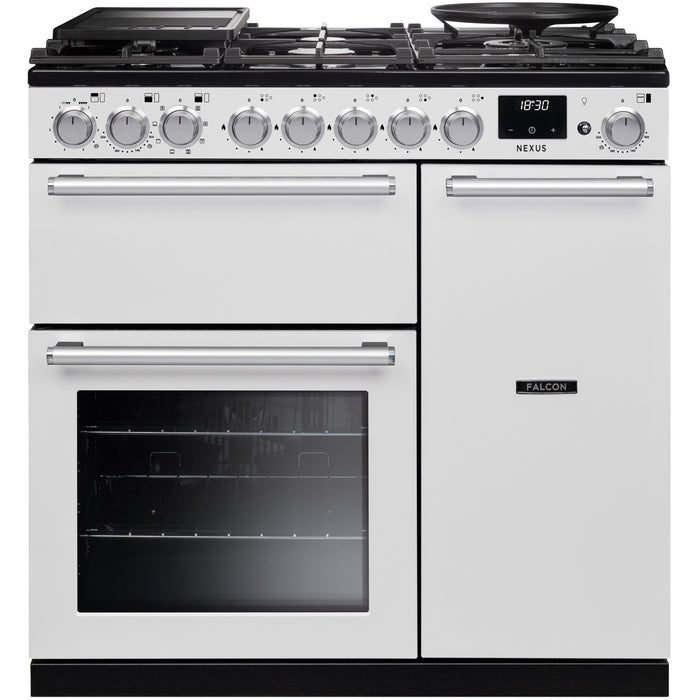 Piano de cuisson gaz FALCON NEXUS NGC TAB GAZ 90 CM BLANC CHROME