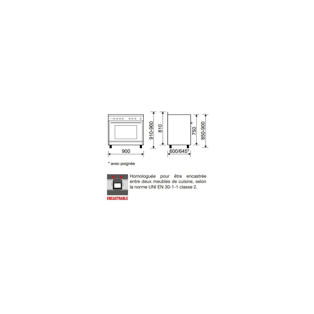 Piano de cuisson gaz GLEM GE960CVBK2