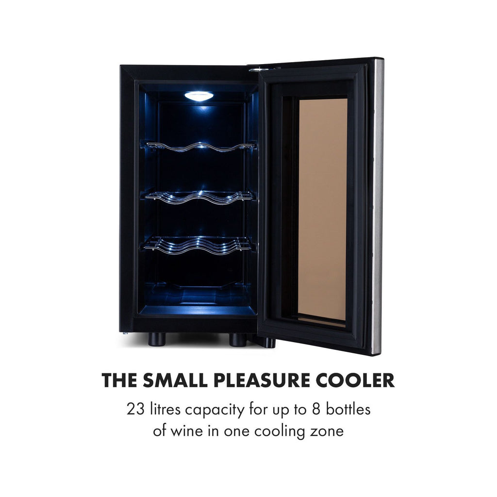 Cave à vin de service KLARSTEIN Reserva 8 Slim Uno - Inox Reconditionné