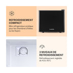 Mini réfrigérateur KLARSTEIN Minibar compact 2 niveaux 17L 26 dB noir