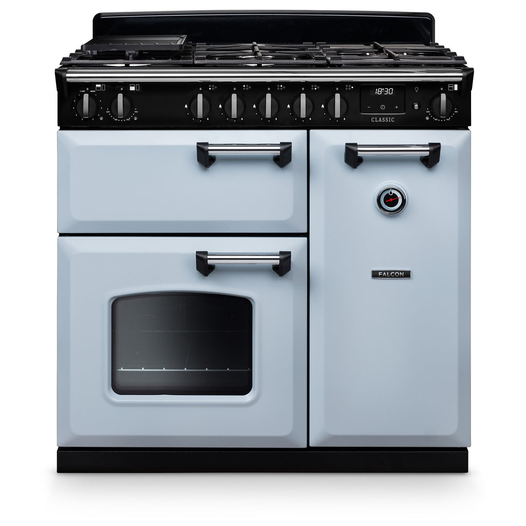 Piano de cuisson gaz FALCON NGC TAB GAZ 90 CM BLEU PASTEL CHROME