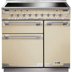 Piano de cuisson induction FALCON ELISE TAB IND 90 CM CREME NICKEL BROSSÉ