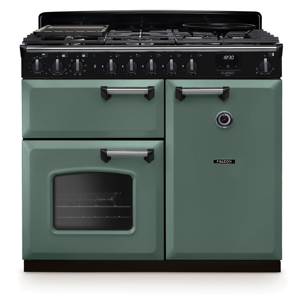 Piano de cuisson gaz FALCON NGC TAB GAZ 100 CM VERT MINERAL CHROME