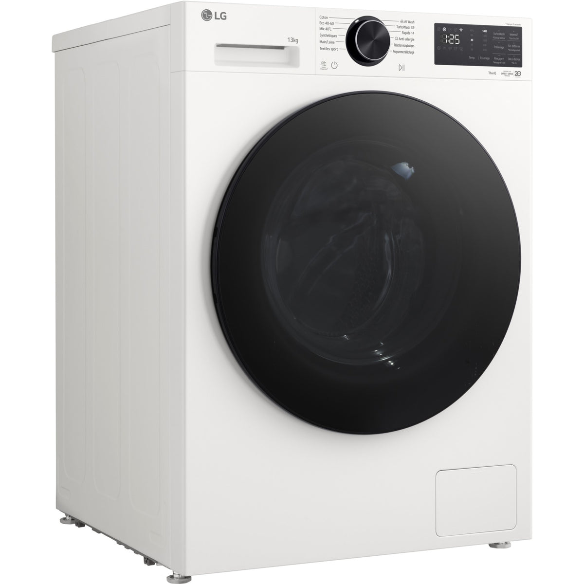 Lave linge hublot LG F34X56WHST - 13 kg - 1400 tr/min - Classe A - Moteur direct drive - Connecté